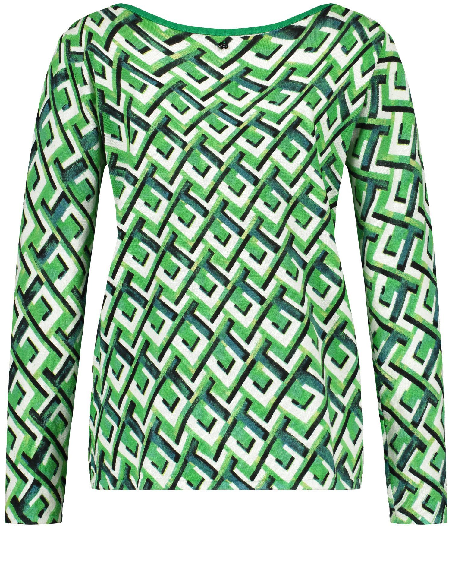 GERRY WEBER grafischem mit Pullover Rundhalspullover Muster