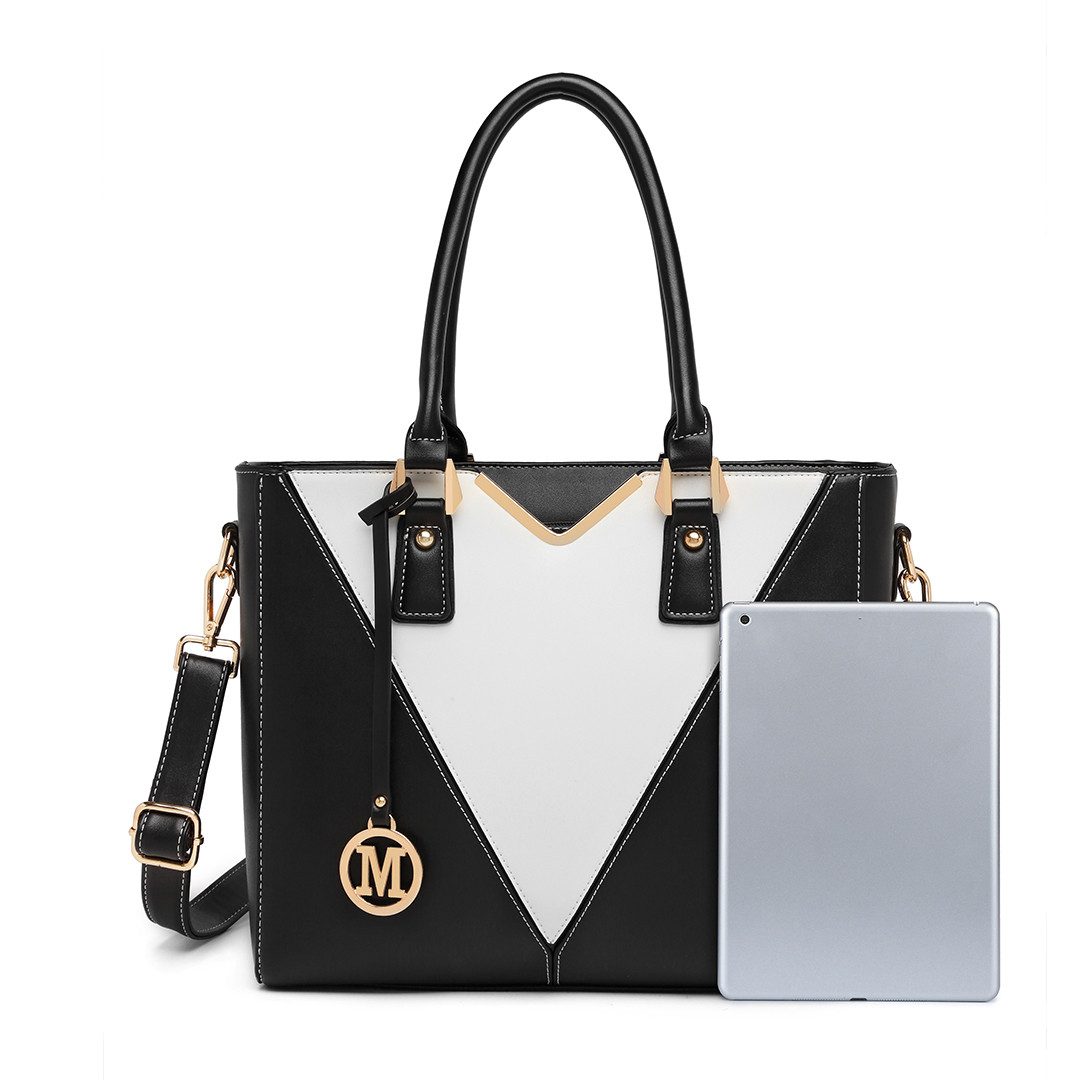 Miss Lulu Handtasche Damen Handtasche mit V-förmigem Design und abnehmbarem günstig online kaufen