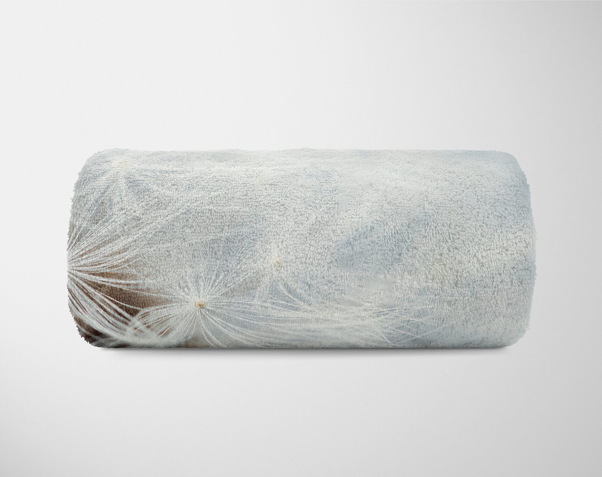 Art (1-St), Makrofo, Handtuch Handtuch mit Sinus Baumwolle-Polyester-Mix Handtücher Kuscheldecke Strandhandtuch Pusteblume Saunatuch Fotomotiv