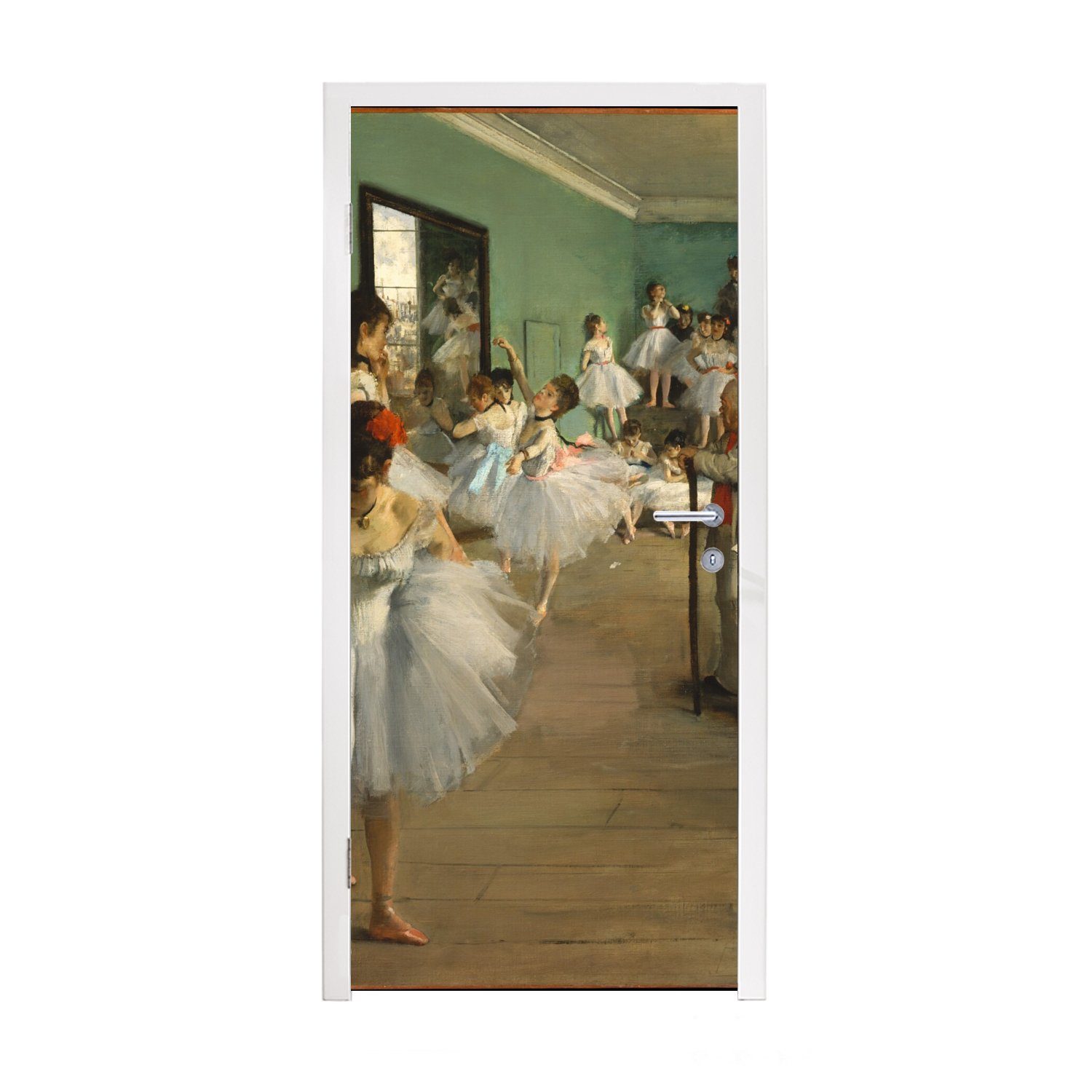 Die 75x205 Ballettklasse Matt, Edgar Fototapete von - bedruckt, Degas, St), Tür, Türaufkleber, cm MuchoWow Türtapete (1 für Gemälde