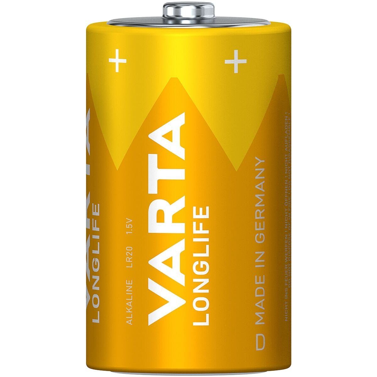VARTA LONGLIFE Batterie, (1.5 V, 4 St), Mono / D / LR20, 1,5 V, Alkali