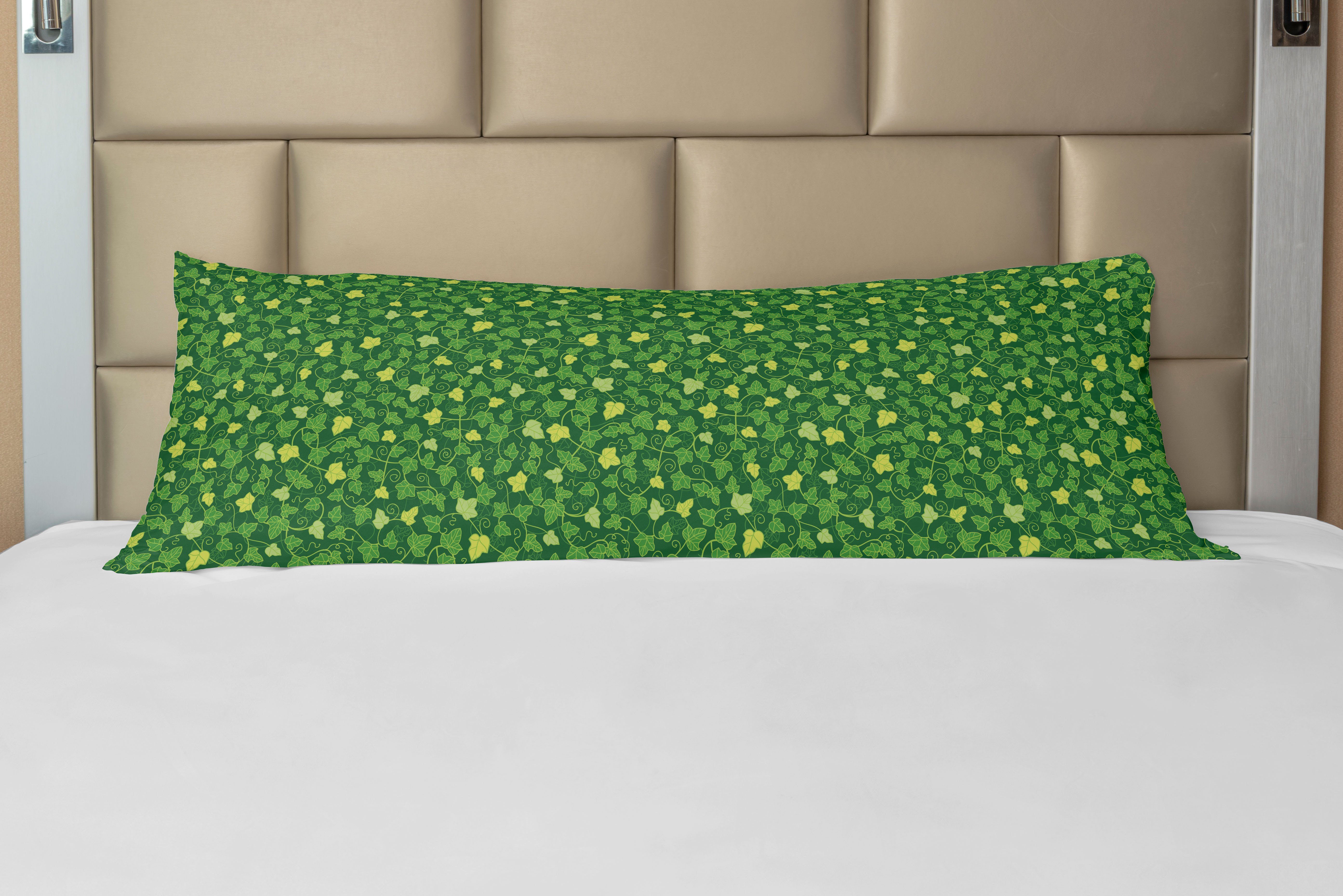 Seitenschläferkissenbezug Deko-Akzent Pflanzen Kissenbezug, Green Abstract Abakuhaus, Langer Ivy Cartoon