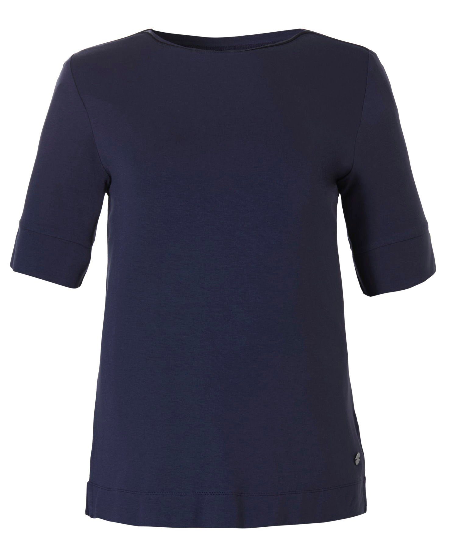Damen (1-tlg) Pyjama Pyjamaoberteil Pastunette Qualität dark Shirt Viskose blue