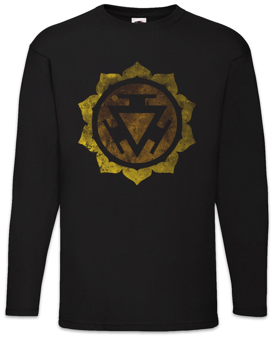 Langarmshirt Chakra Manipura Langarm T-Shirt Nabel Nabelchakra Solarplexuschakra