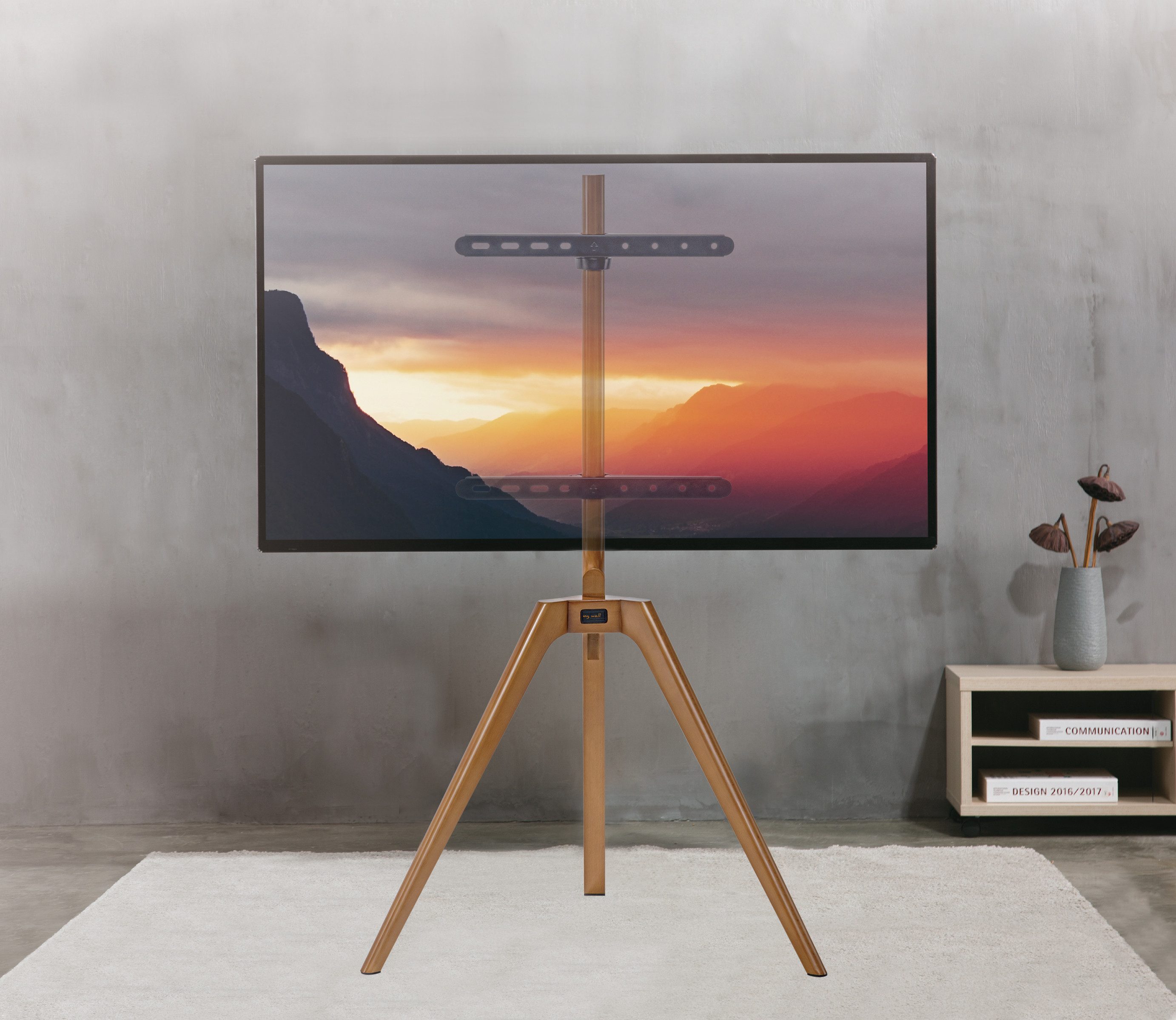 my wall TV-Standfuß HT23L, (bis 65 Zoll, Staffelei / Bodenstativ für Flachbildschirme)