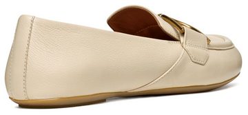 Geox D PALMARIA J Loafer Slipper, Festtagsschuh mit stylischer Zierschnalle, schmale Form