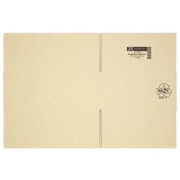 KK Verpackungen Versandkarton, 25 Graskartons 320 x 250 x 120 mm Nachhaltig Karton Postversand Braun-Grün