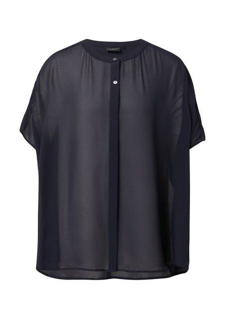 s.Oliver BLACK LABEL Kurzarmbluse – Transparente Poncho-Bluse aus Chiffon günstig online kaufen