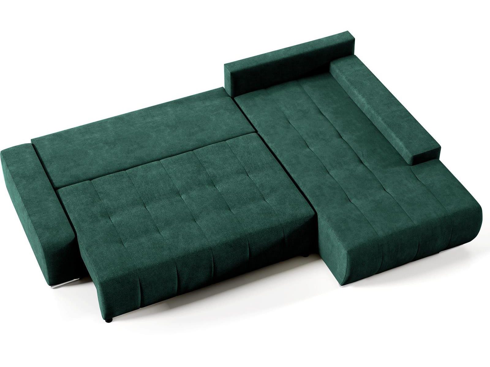 Beautysofa Ecksofa Draco L mit Schlaffunktion, in pflegeleichten Stoffen, Bettkasten