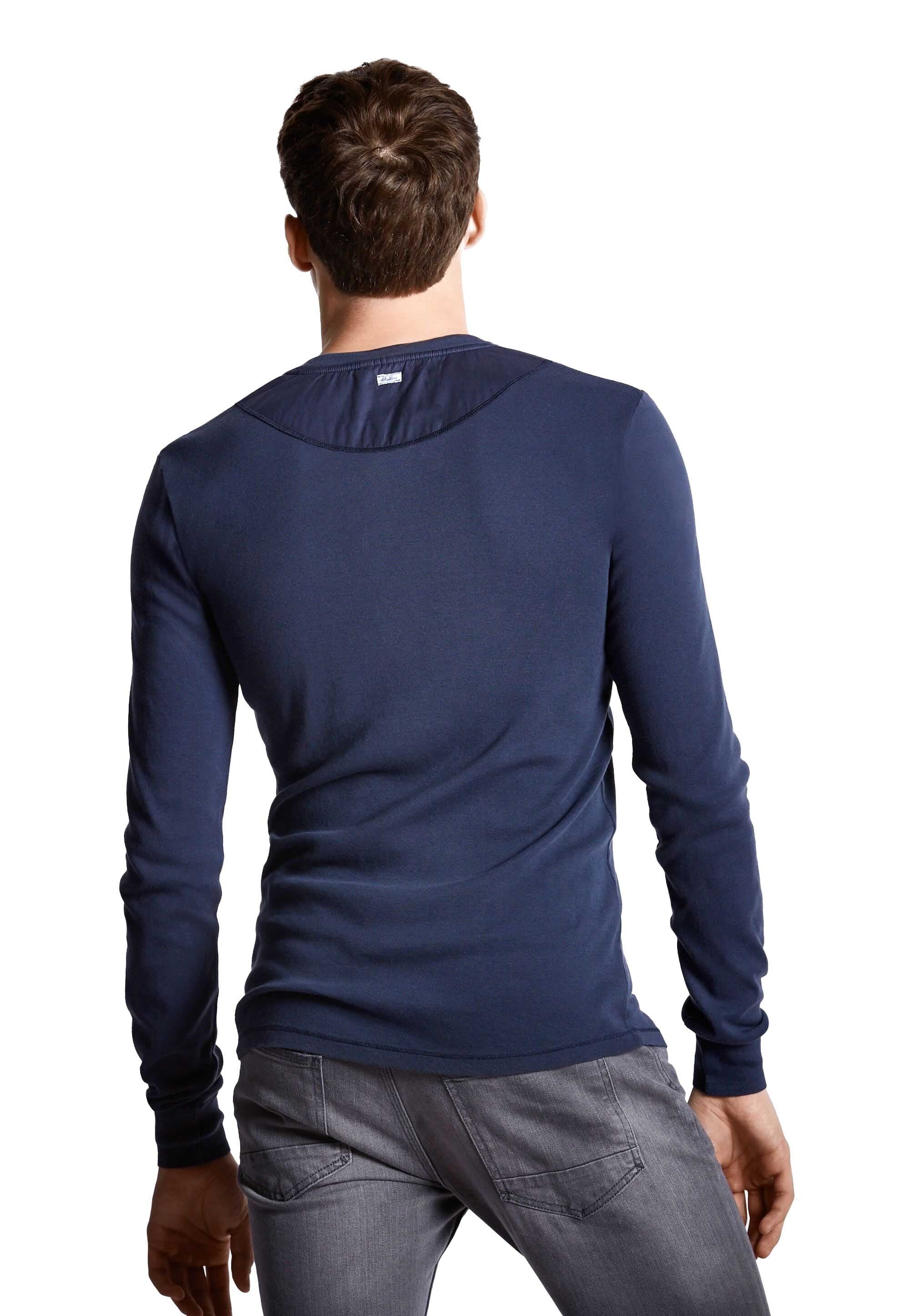 Langarm, Karl Heinz REVIVAL T-Shirt Herren - SCHIESSER Shirt Blau Unterhemd,