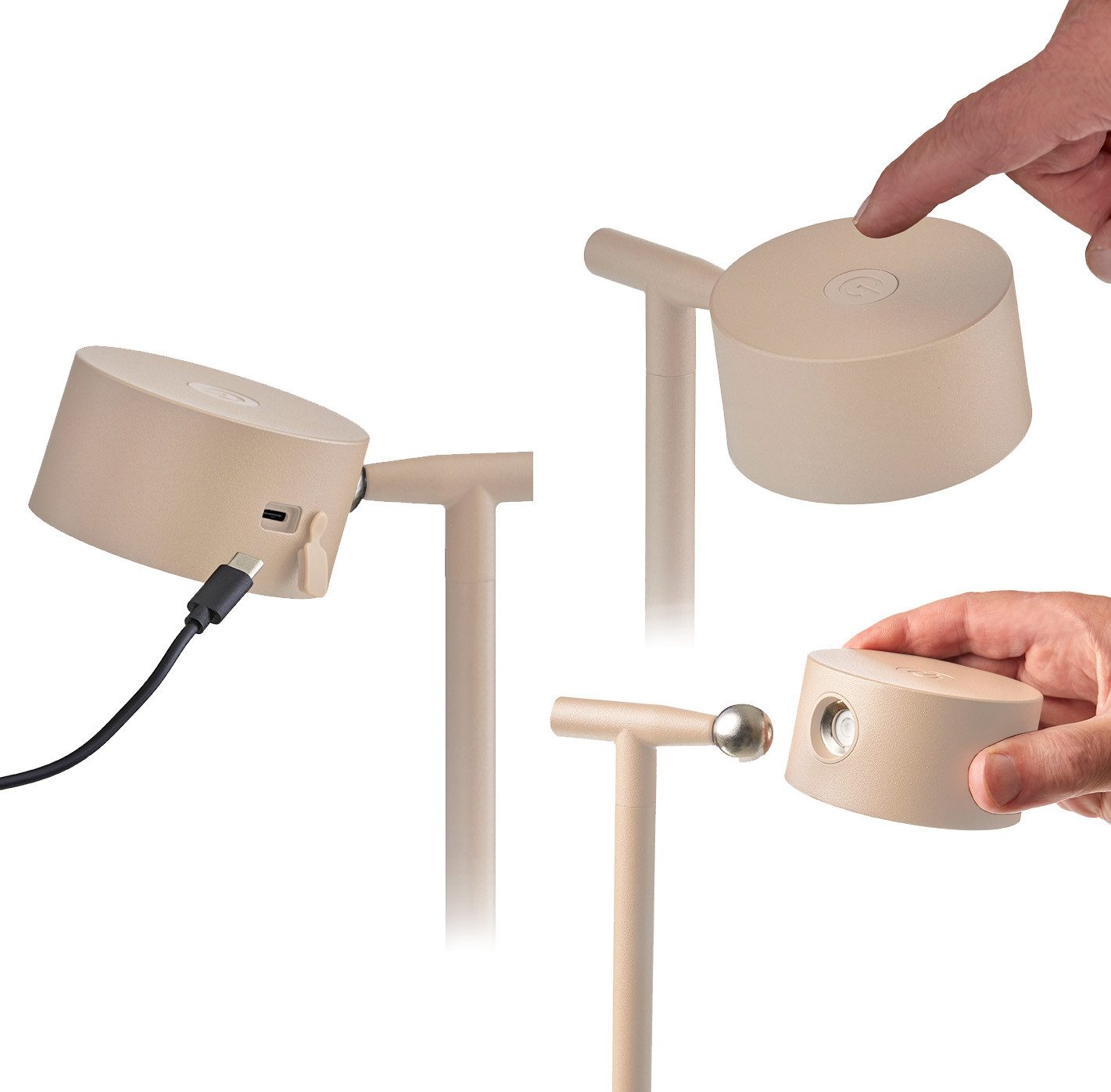Northpoint LED Stehlampe 3 in 1 LED Akku Stehlampe dimmbar Wandleuchte Tischlampe – Bild 4 von 5