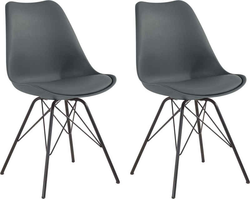 Homexperts Esszimmerstuhl »Ursel 01« (Set, 2 St), Sitzschale mit Sitzkissen in Kunstleder