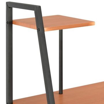 vidaXL Schreibtisch Schreibtisch mit Regaleinheit Schwarz und Eiche 102×50×117 cm