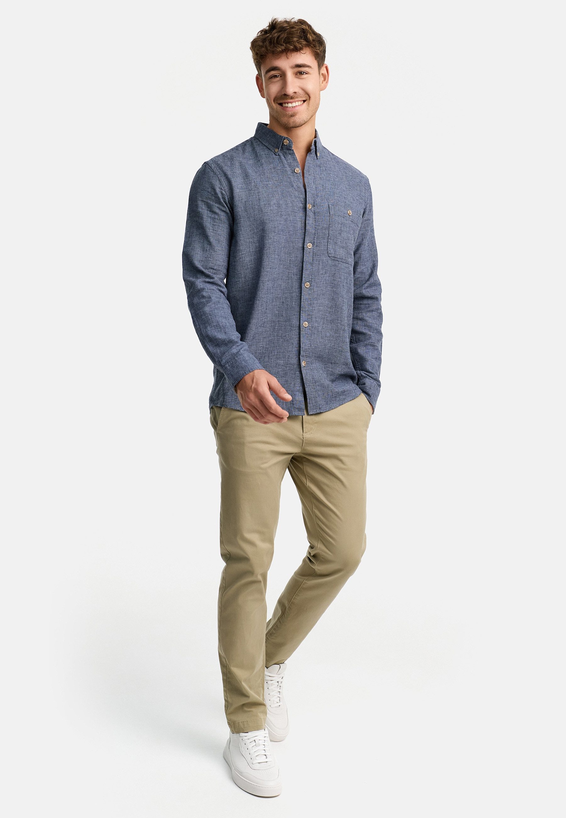 Indicode Langarmhemd Herren INNiell Herrenhemd Langarm