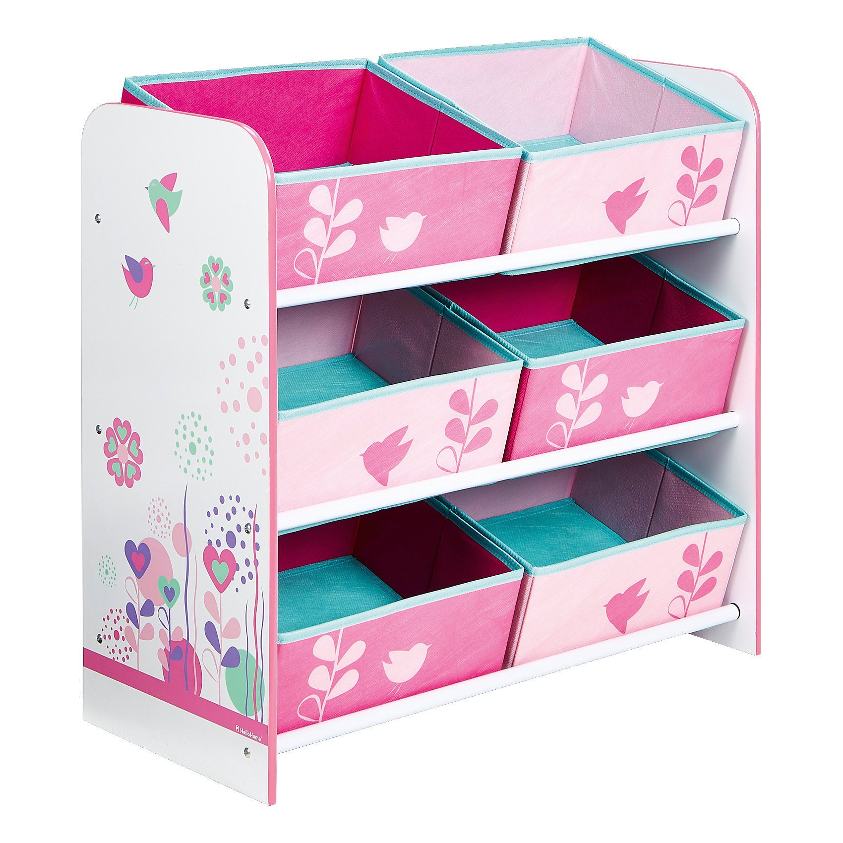 6-Boxen Regal, Blumen 6-Boxen Regal, Blumen