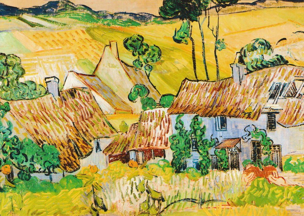 Postkarte Kunstkarte Vincent van Gogh Auvers" "Bauernhöfe bei