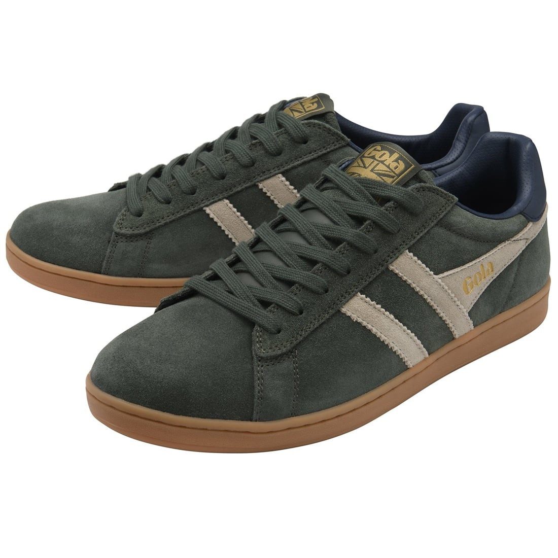 Gola Equipe II Suede-Leder 2026 khakigrün/grau/navy Herren Sneaker