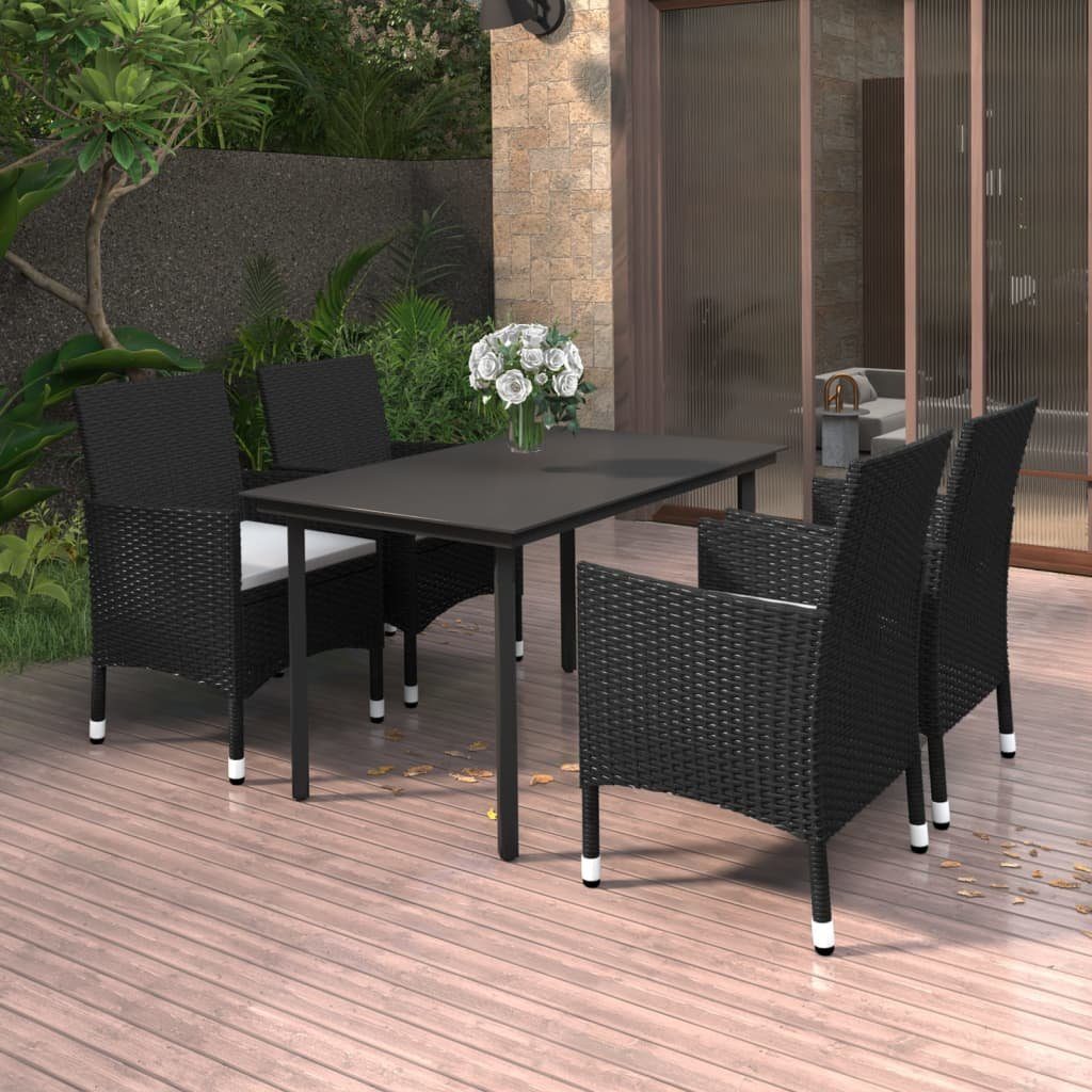 vidaXL GartenEssgruppe »5tlg. GartenEssgruppe mit Auflagen Poly