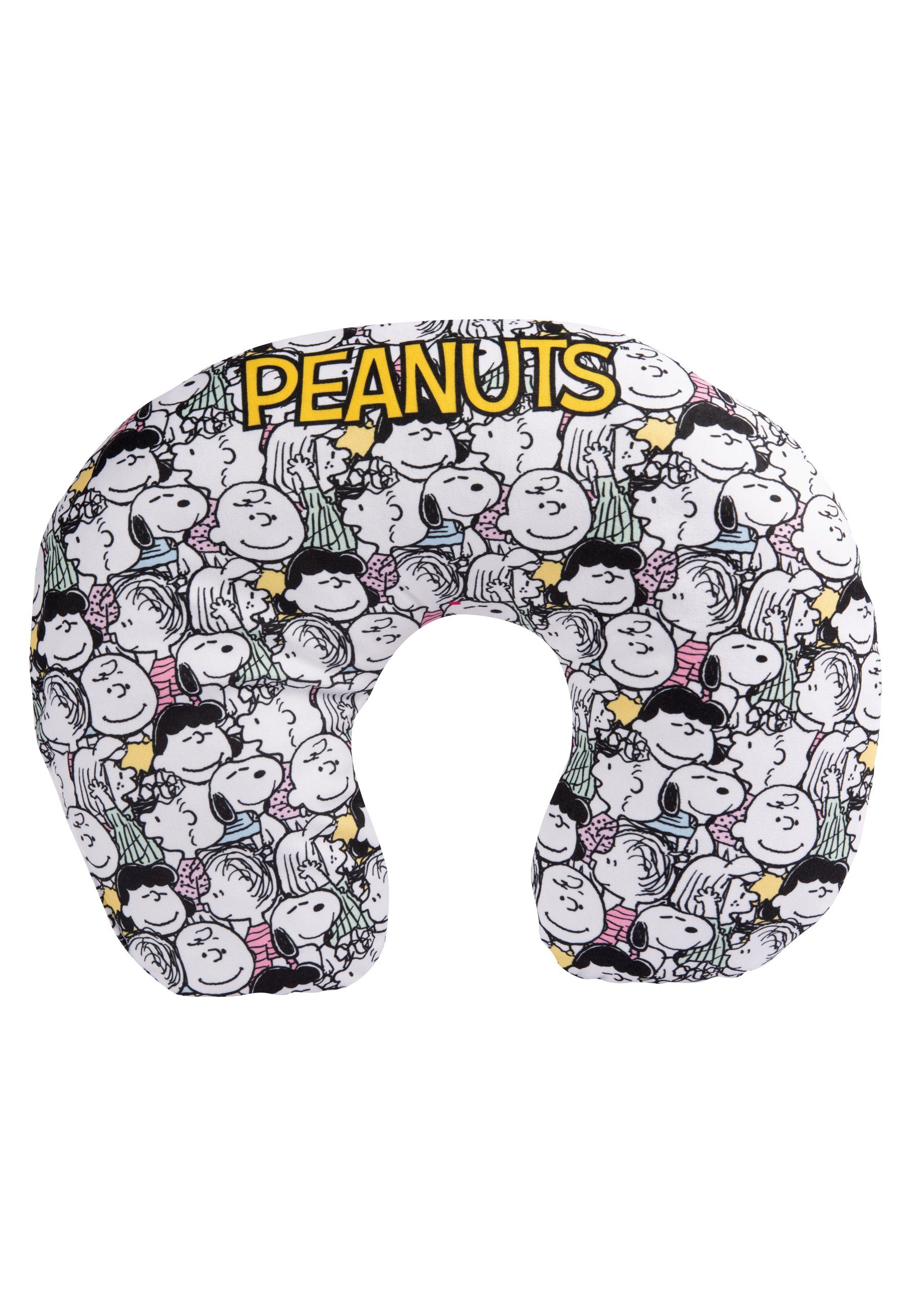 United Labels® Dekokissen The Peanuts Snoopy - Reise Nackenkissen Allover