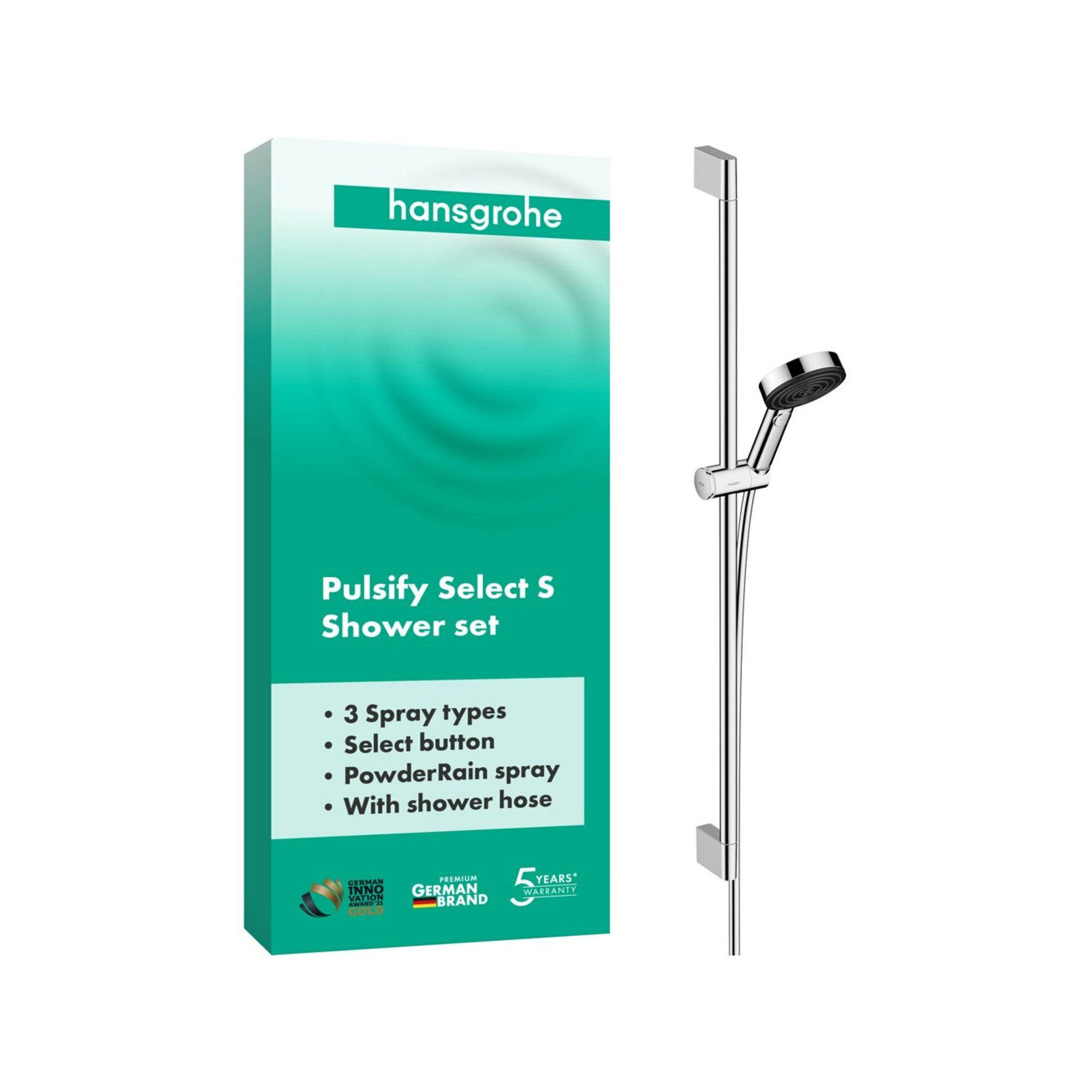hansgrohe Badarmatur hansgrohe Brause-Set Pulsify Select 105 959mm Brausestange, chr, Relax