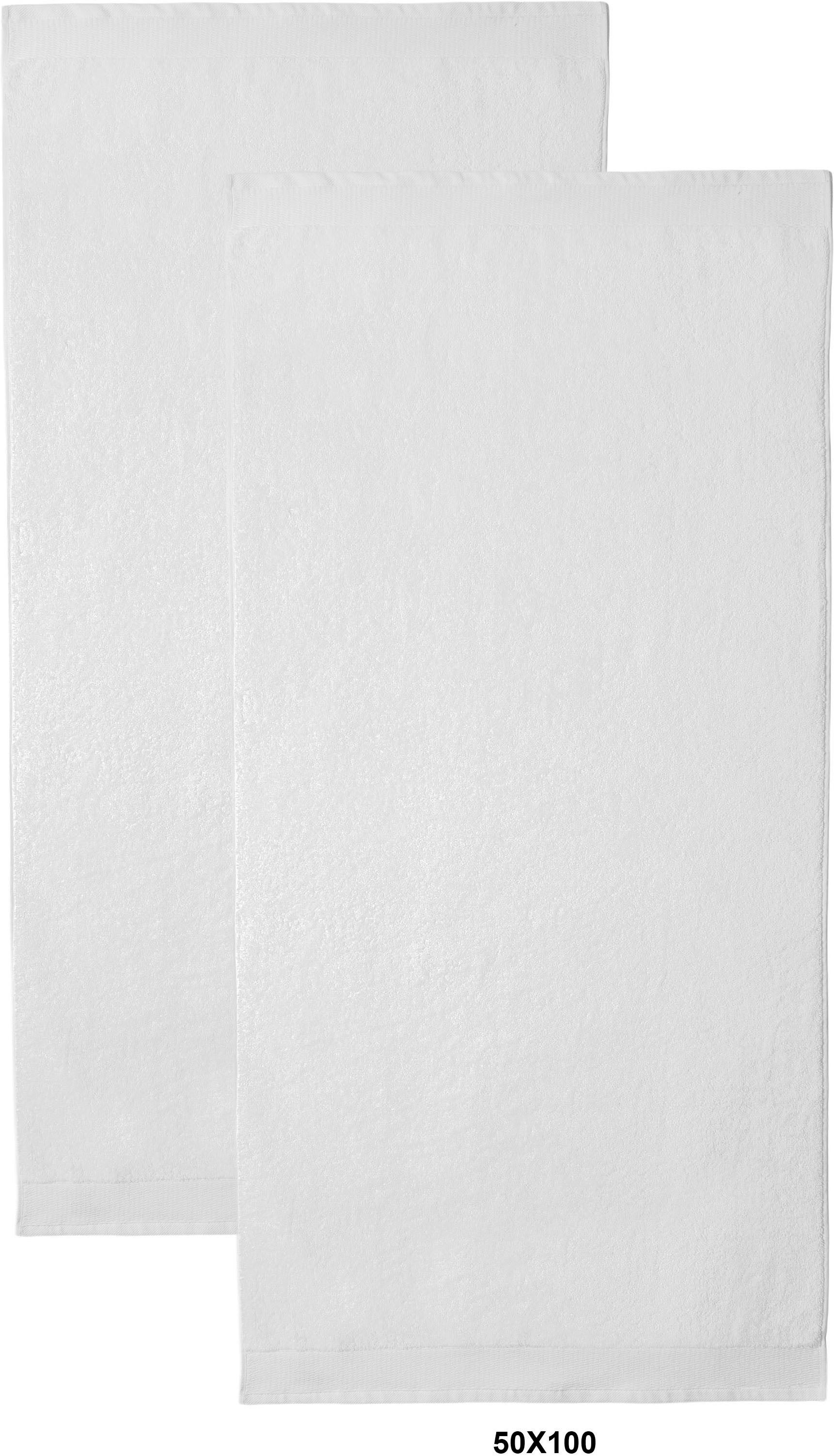 OTTO home Handtücher Fenya, flauschig und weich, Premium Handtücher, Duschtücher, 550gr/m², Webfrottier (2-St), mit Bordüre, Set, 100% Baumwolle, Hotel-Qualität – Bild 4 von 5