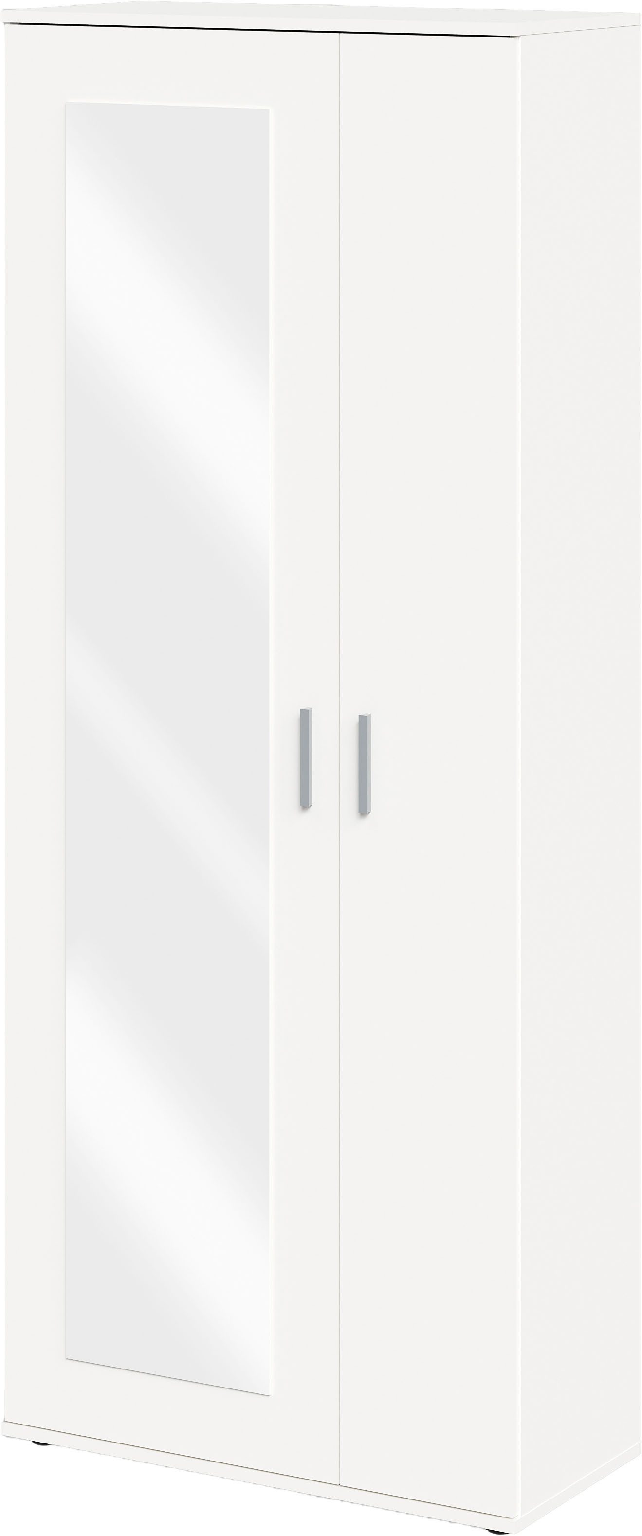 FMD Stauraumschrank Flurschr., Aktenschr., verstellb. Böden, mit/ohne Spiegel, B: 74 cm