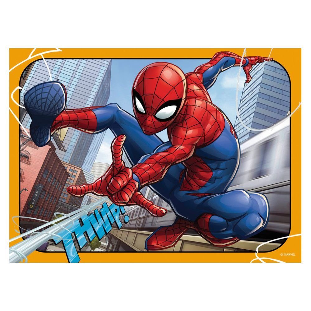 Spiderman Puzzle, Kinder Puzzleteile Puzzle Puzzle Spiderman Marvel Box in 1 4 24 Ravensburger