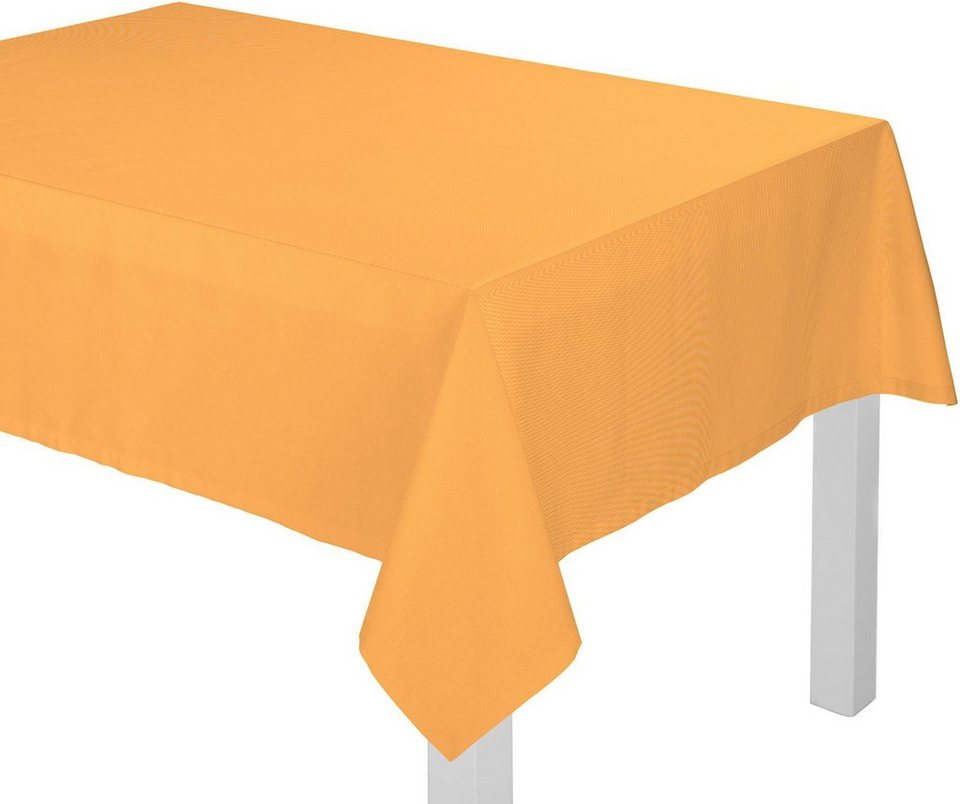 Tischdecke Baumwolle Linon Tischwäsche Tischtuch Tischdeko eckig einfarbig