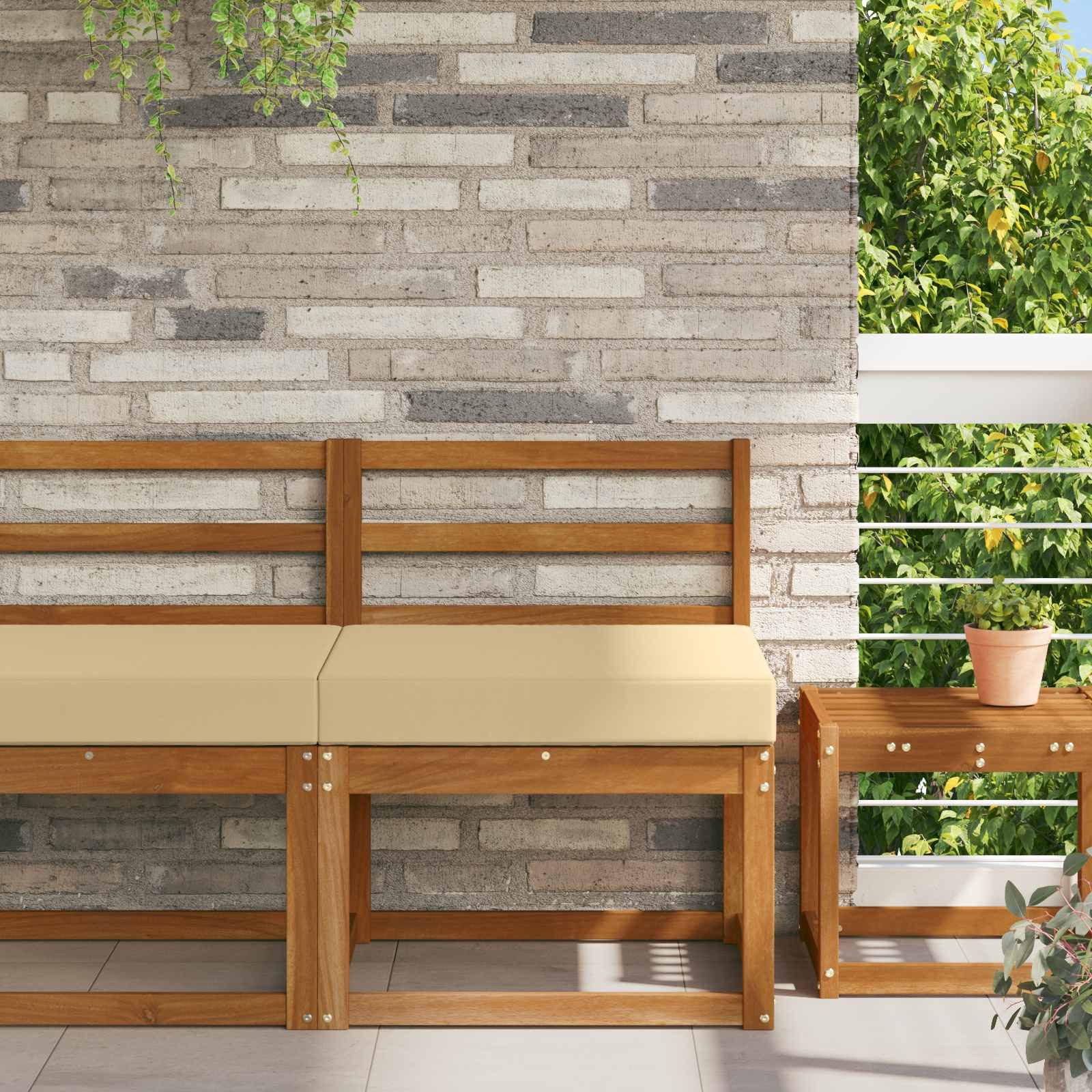 vidaXL Sitzauflage Sofakissen für draußen Beige 60 x 60 x 8 cm Polyester, (1 St)
