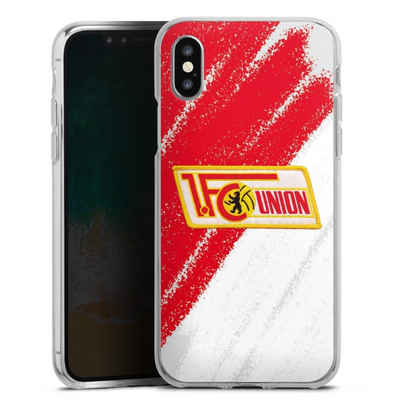 DeinDesign Handyhülle Offizielles Lizenzprodukt 1. FC Union Berlin Logo, Apple iPhone Xs Silikon Hülle Bumper Case Handy Schutzhülle