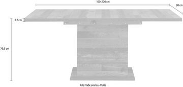 FORTE Esstisch, Breite 160-200 cm ausziehbar