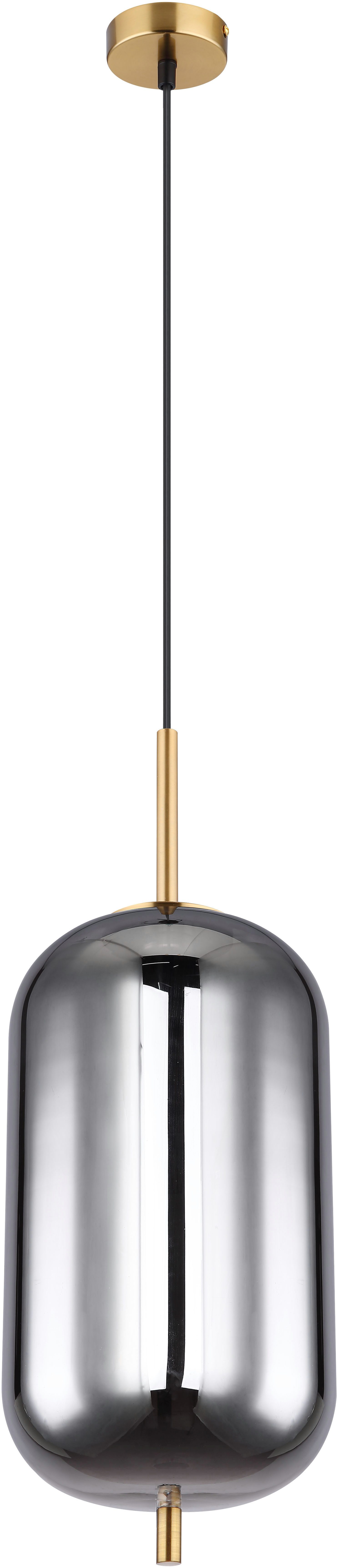 GLOBO LIGHTING Hängeleuchte BLACKY I, ohne Leuchtmittel, Hängelampe/Pendelleuchte/Glas/Höhe kürzbar/Esstisch