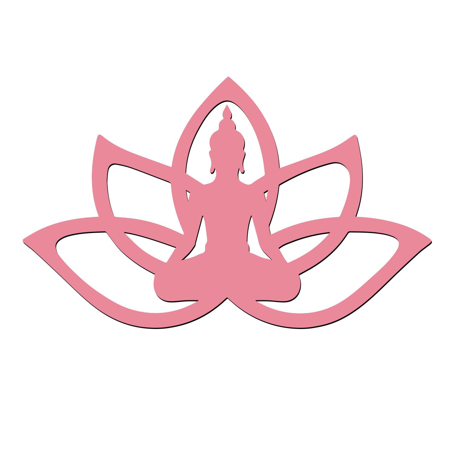 Namofactur Wandtattoo Buddha im Lotus XXL Wandtattoo