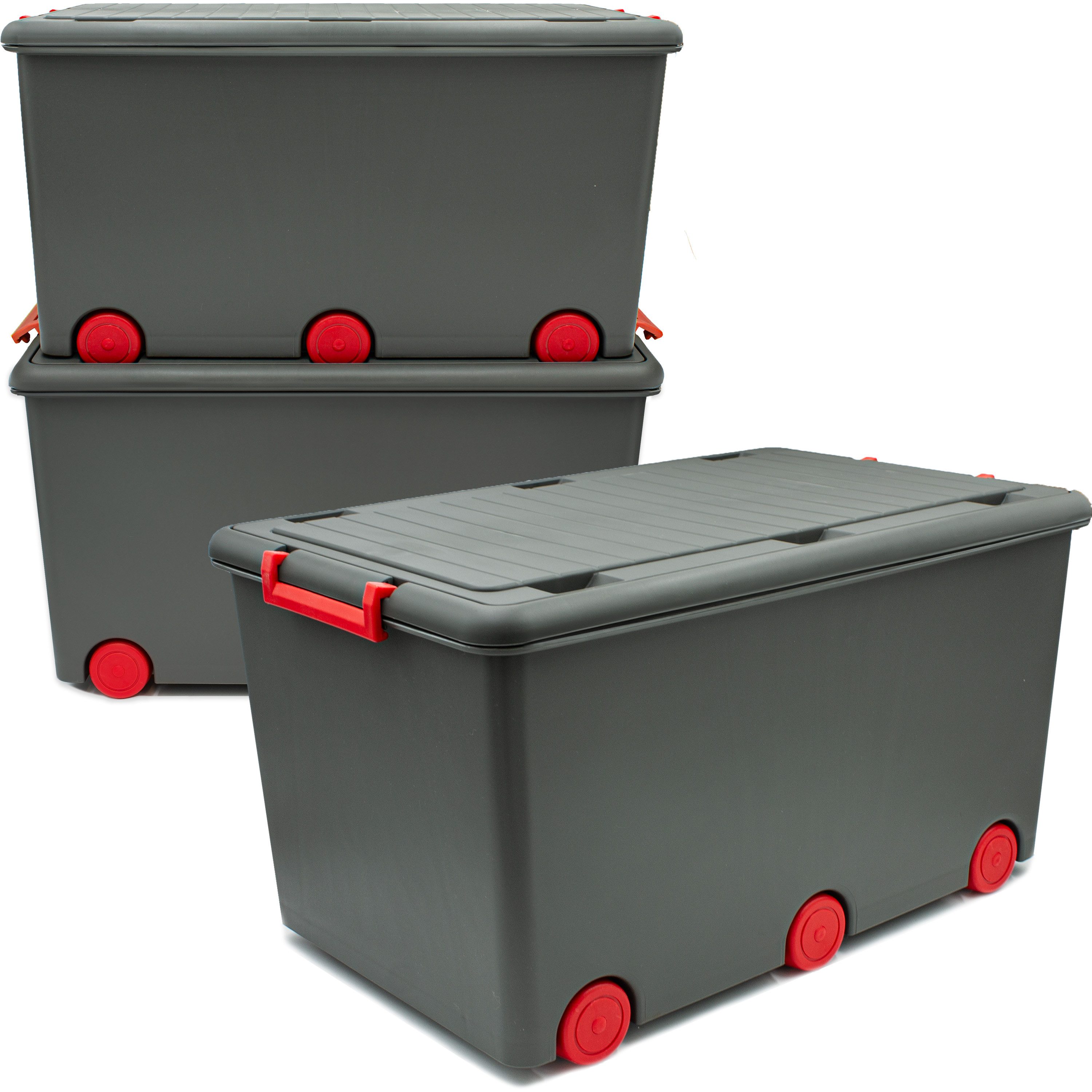 Babykajo Aufbewahrungsbox (Boxen mit Rollen, 3 St., mit 50L Volumen), Stape günstig online kaufen