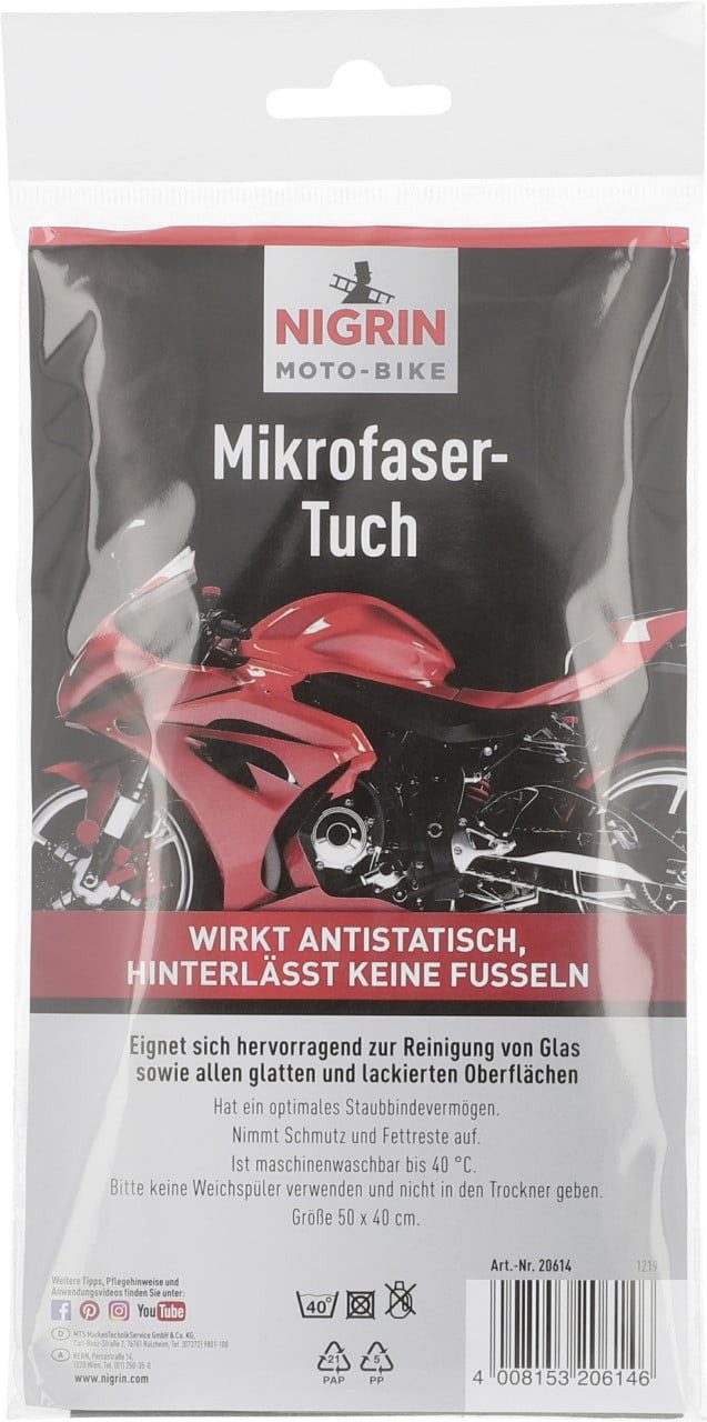 NIGRIN Nigrin Moto-Bike Mikrofasertuch 50x40cm Mikrofasertuch (PP)