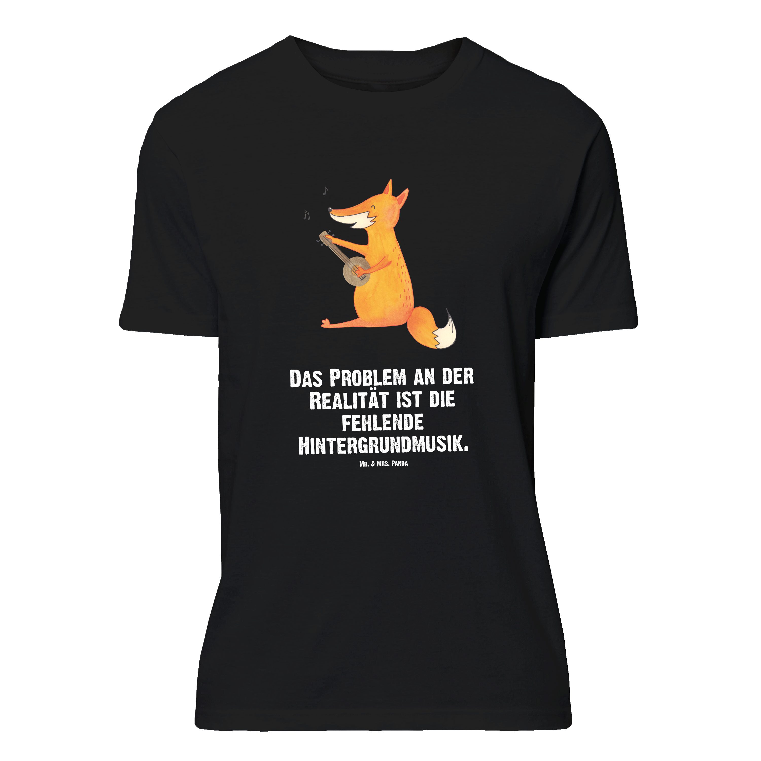 Mr. & Mrs. Panda T-Shirt Fuchs Gitarre, T-Shirt, Schwarz, Tshirt, Singen, O günstig online kaufen