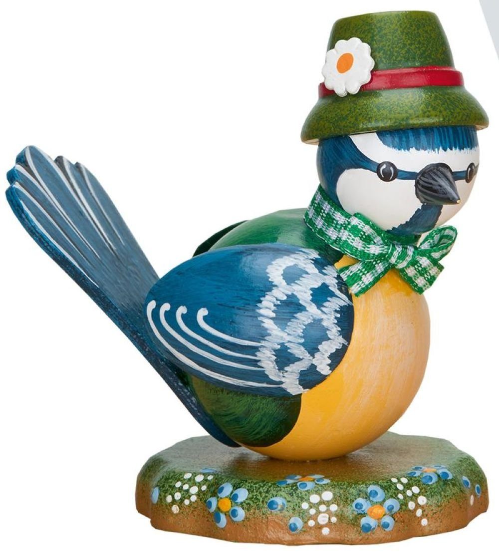 Hubrig Volkskunst GmbH Sammelfigur Blaumeisensepp´l mini, Höhe 7cm, Handwerkskunst original Erzgebirge
