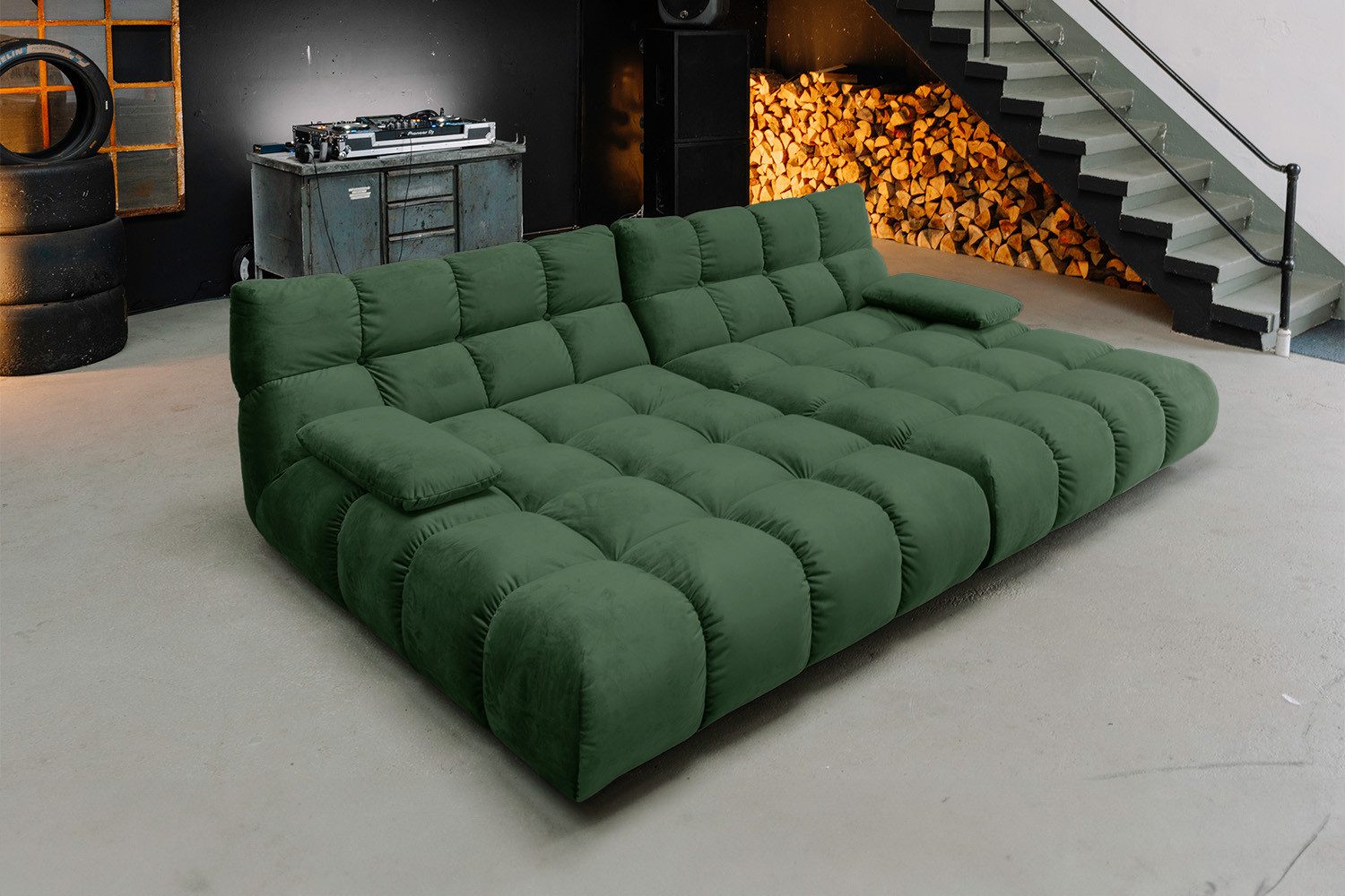 KAWOLA Big-Sofa VIVIEN Riesensofa Velvet - Entspannung pur - Modernes Wohnen, XXL Couch mit Samt Bezug – Maximaler Komfort, Top Design