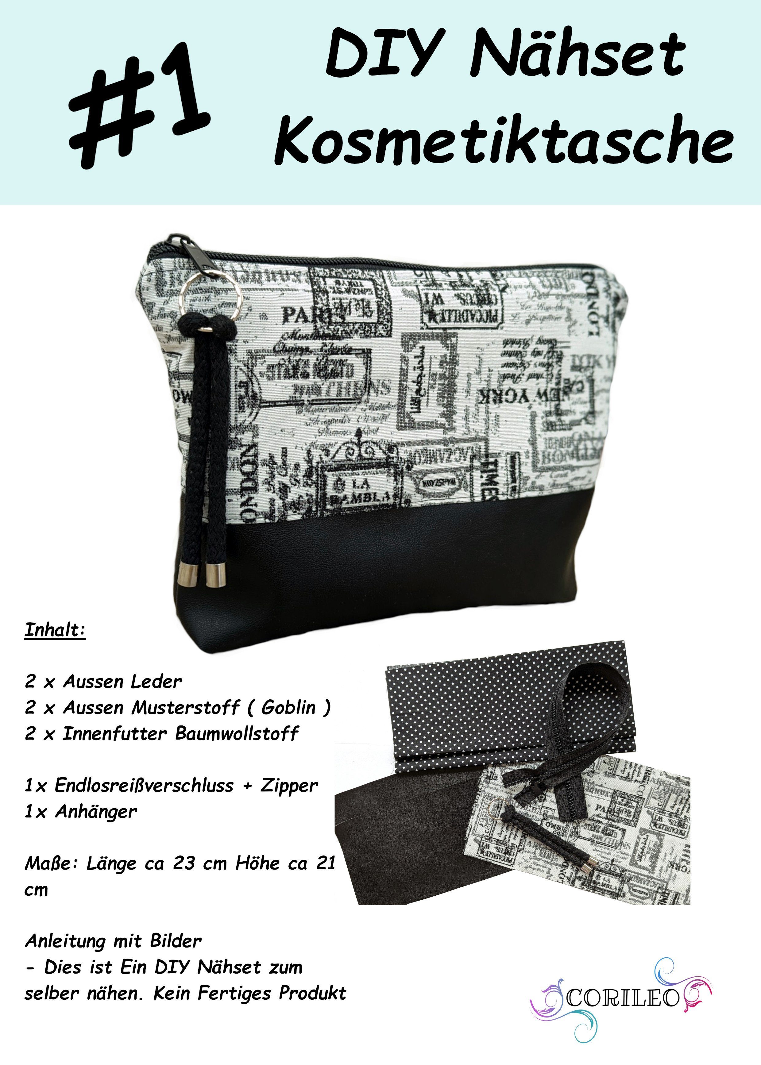 Corileo Kreativset DIY Nähset Kosmetiktasche - City Culture - Nähbox Selber günstig online kaufen