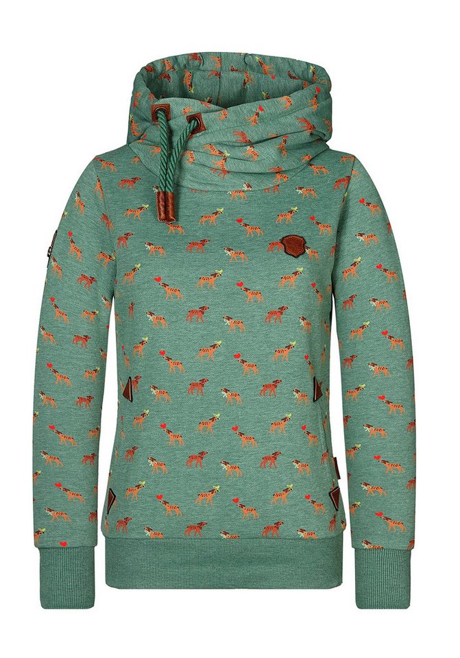 naketano Hoodie Kapuzenpullover Damen Baumwolle, weich, Kapuze, Kängurutasche (Spar-Set, Darth) Hoodie, weiche Sweatware, Rippbündchen, Streetwear, Loungewear