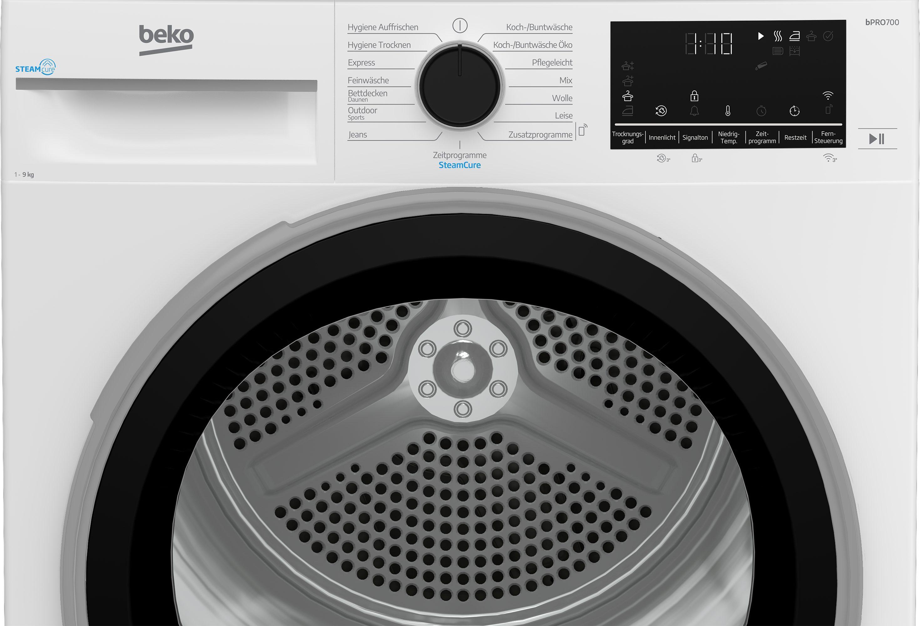 BEKO Wärmepumpentrockner B7T89209, Die AquaWave® Trommel bewegt die Wäsche sanft und effektiv – Bild 4 von 5