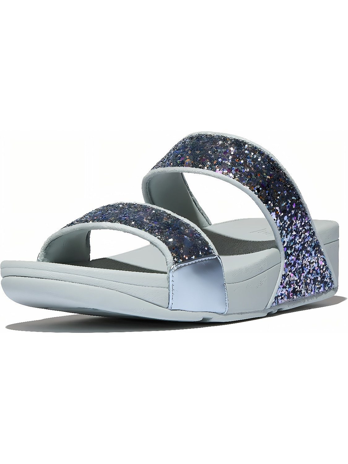 Lulu Multi-Tonal Glitter Slides Sandale