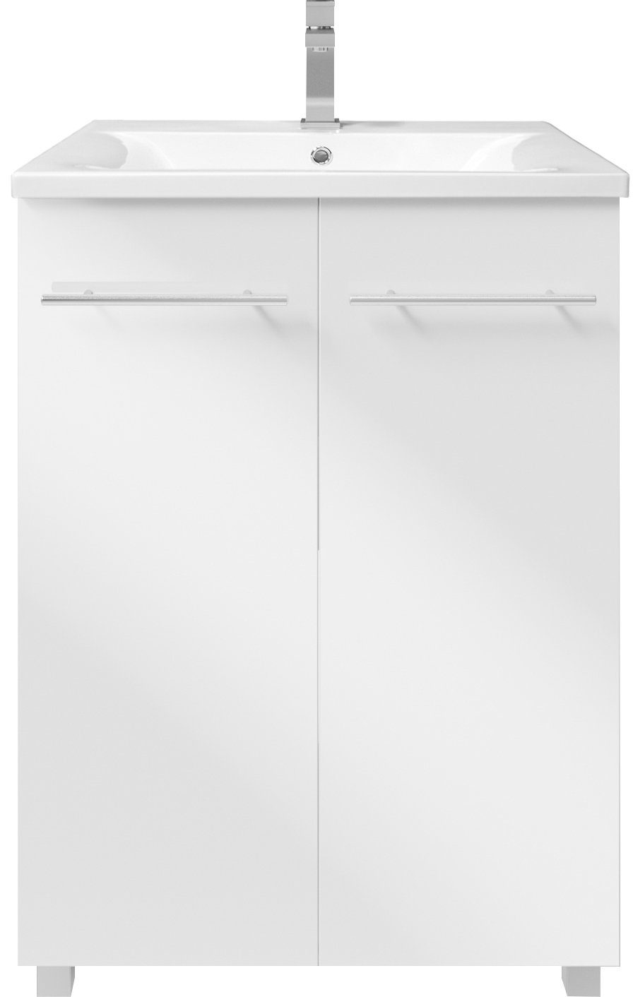 welltime Waschtisch "BAJA", Badmöbel inkl. Keramikwaschbecken, Breite 60cm günstig online kaufen