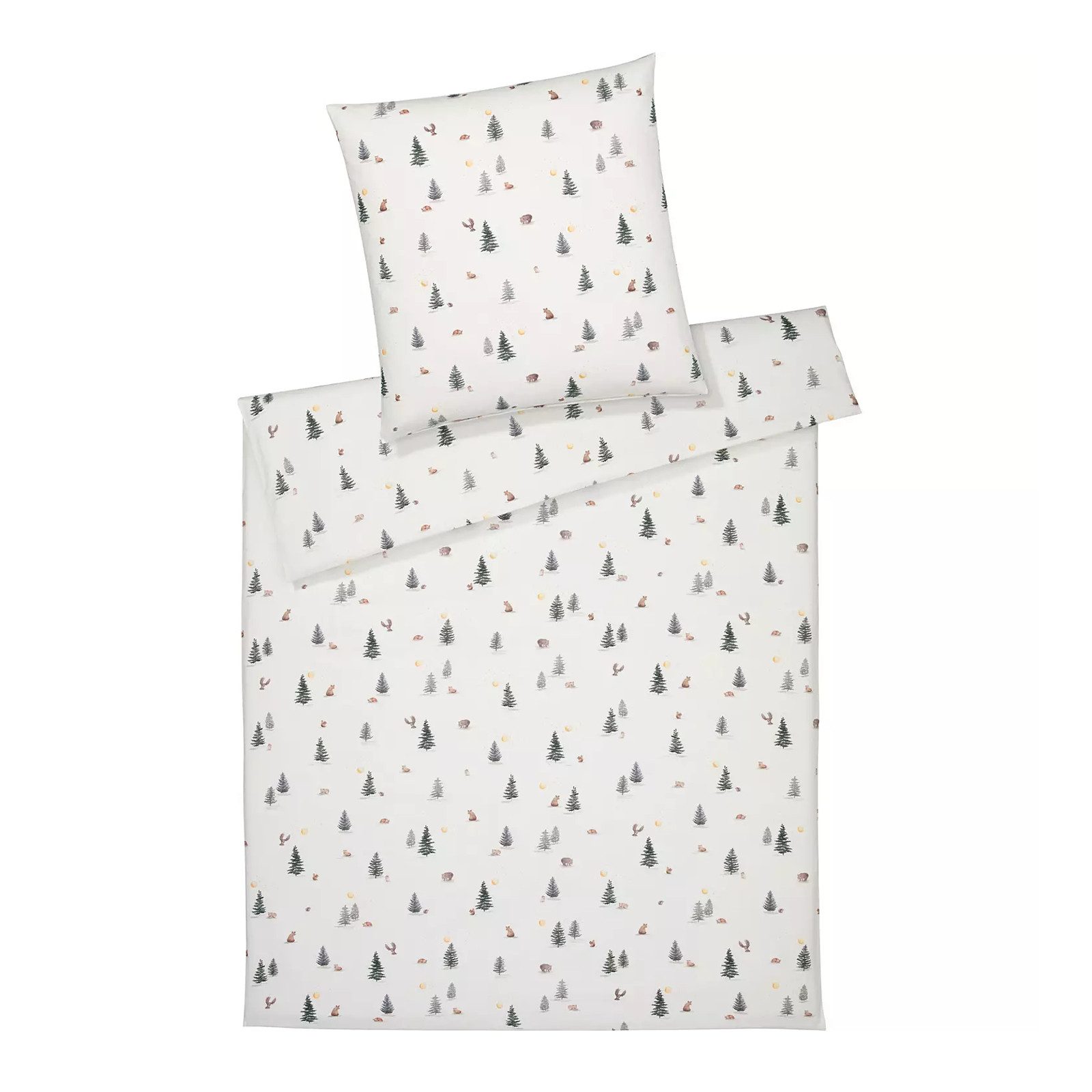 Elegante Bettwäsche Elegante Flanell Bettwäsche Winterwald günstig online kaufen