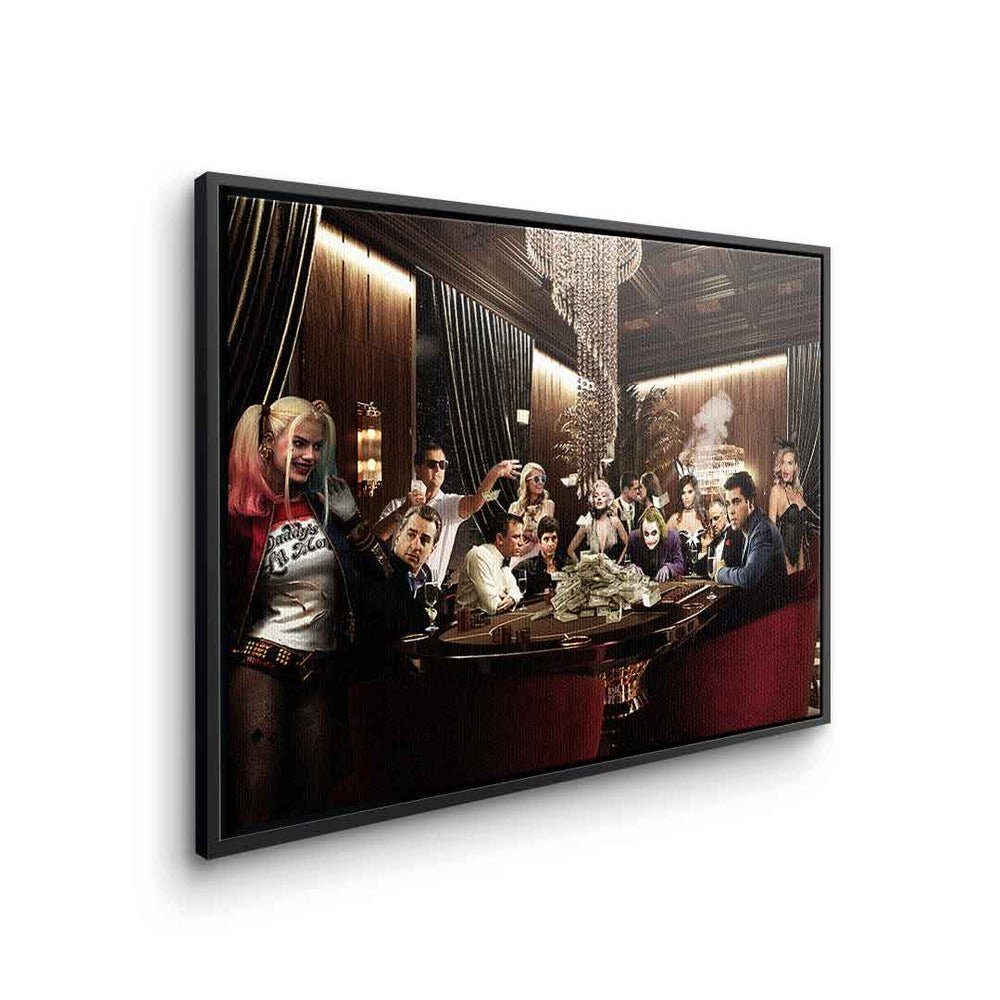 Schauspieler of people night Leinwandbild, Character Rahmen Leinwandbild schwarzer Poker DOTCOMCANVAS® Movie group