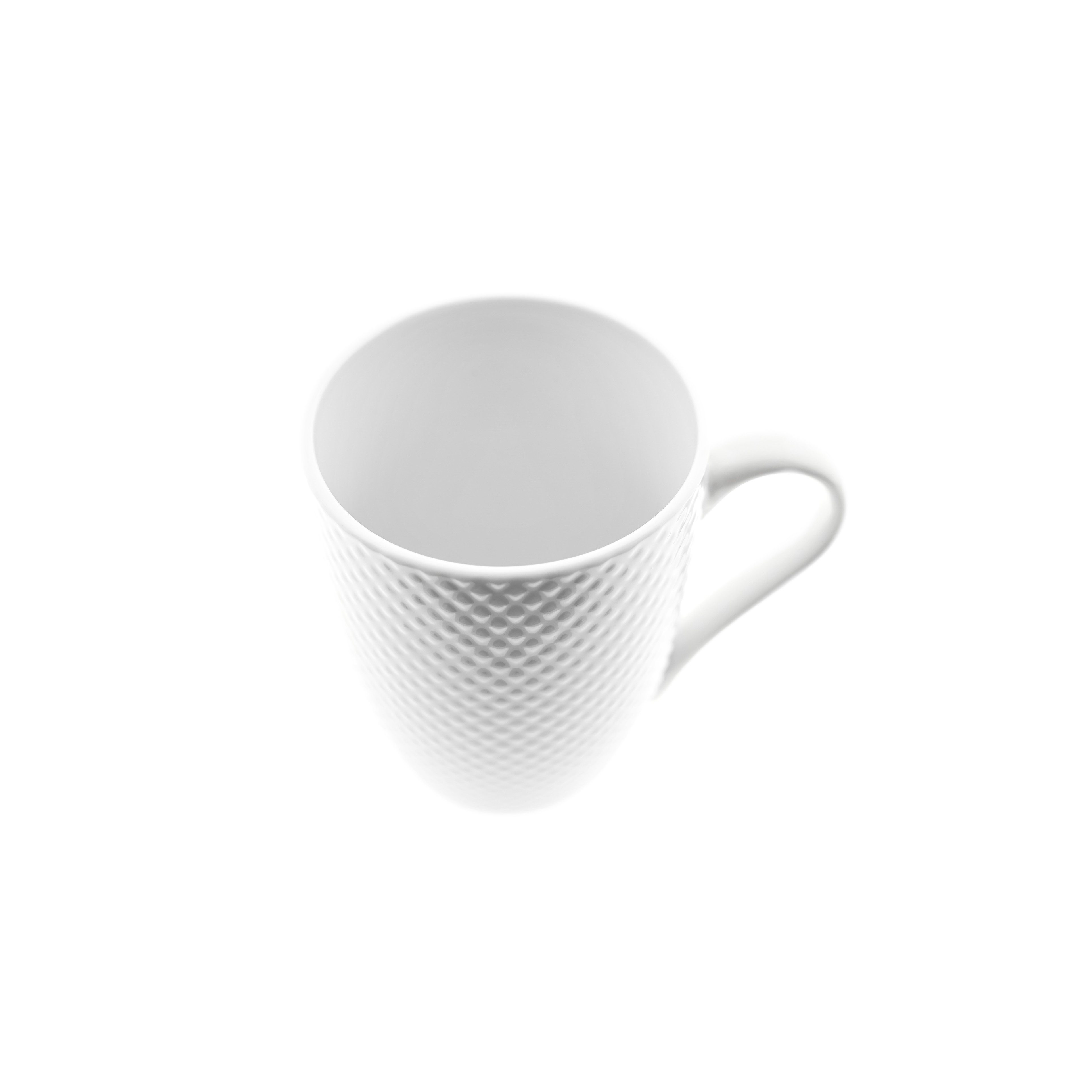 Weissberg Kaffeeservice Kaffeebecher 350 ml aus hochwertigem Porzellan - Weiß (4-tlg), Porzellan, Porzellan, 350 ml
