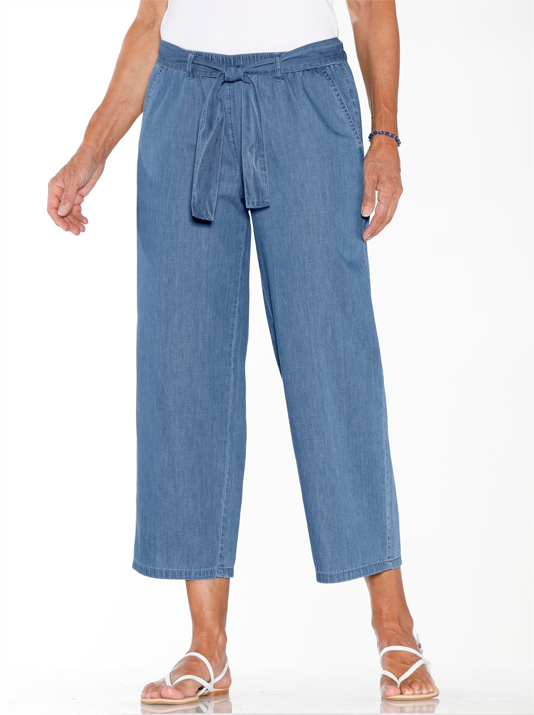 Sieh an! Jeansshorts Jeans-Culotte komfortabel