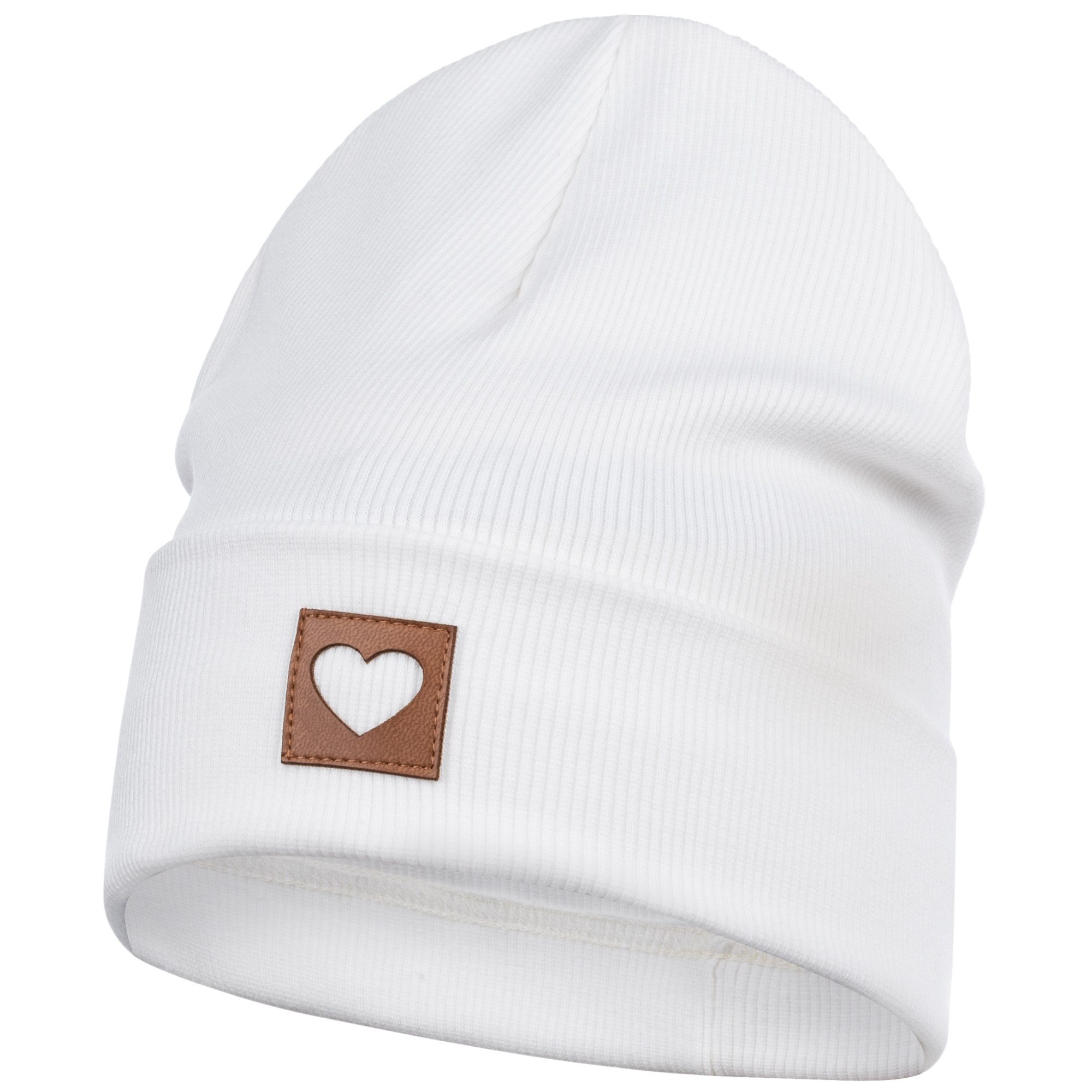 Smarilla Jerseymütze Mädchen Mütze Beanie Übergangsmütze gerippt Breiter Bund