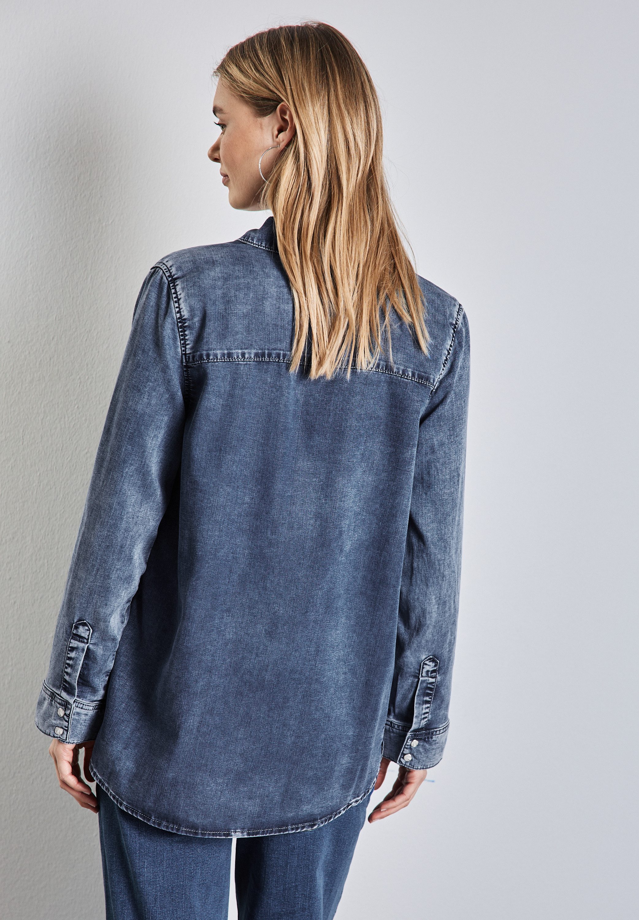 STREET ONE Jeansbluse mit Knopfleiste günstig online kaufen