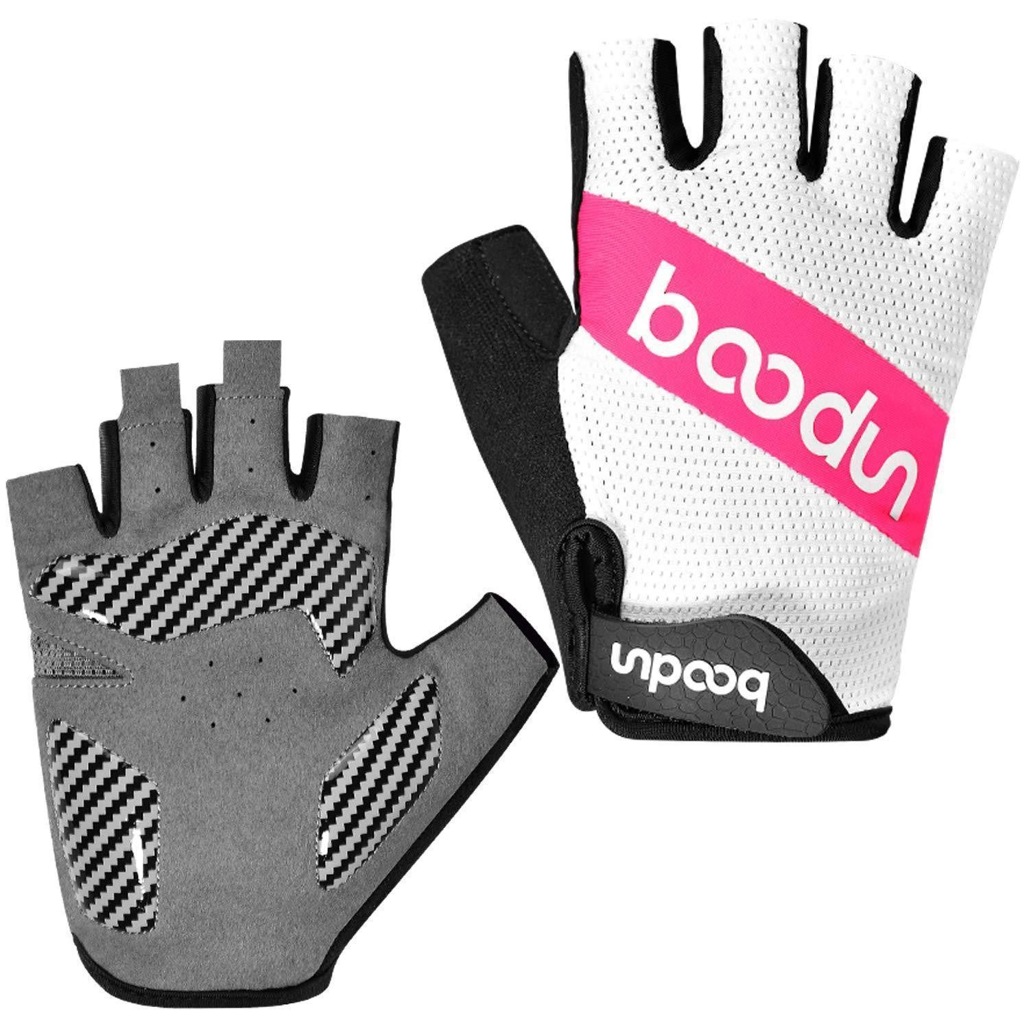 LuxusKollektion Fahrradhandschuhe Fahrradhandschuhe Halb Finger Rosa (1-St)